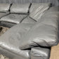 RH- Gray Leather Restoration Hardware Original Cloud Couch (6pc)