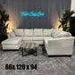 Cream Ushaped Sectional Sofa (Delivery Available!! )