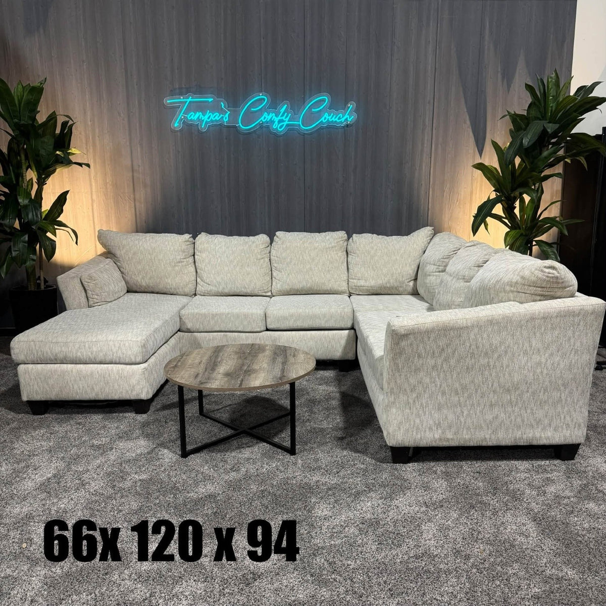 Cream Ushaped Sectional Sofa (Delivery Available!! )