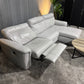 Small Full Grain Leather Reclining Sectional