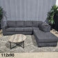 Comfy Charcoal Sectional Sofa (Delivery Available!! )