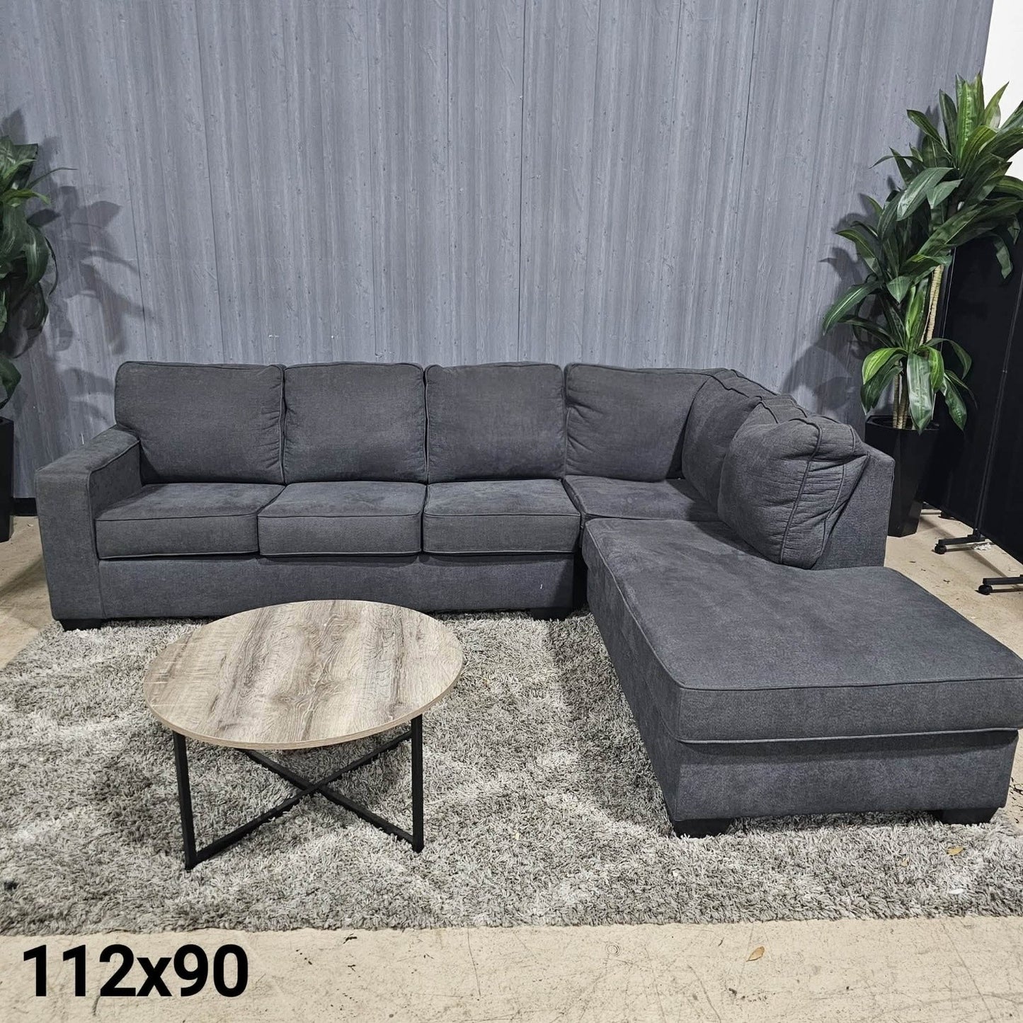 Comfy Charcoal Sectional Sofa (Delivery Available!! )