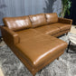 🛋️ Small Leather Sectional Sofa (Delivery Available!! )