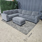 🛋️ Charcoal Sectional & Ottoman w Storage (Delivery Available!! )