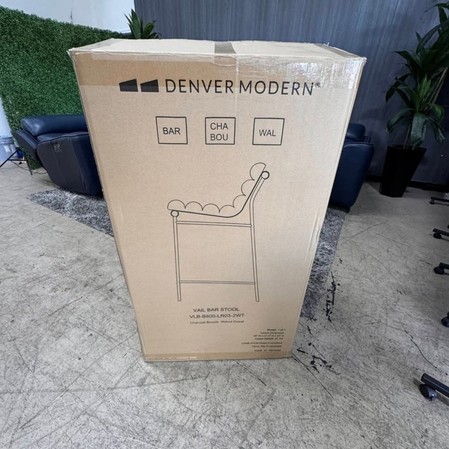 Vail Counter & Bar Stools – Set of 2 | Brand New in Box