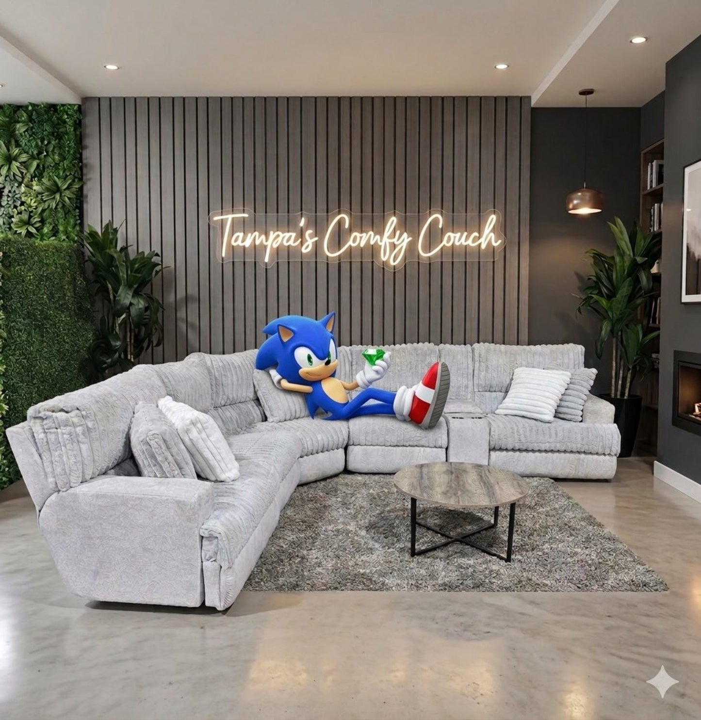 🛋️ Fluffy Corduroy Reclining Sectional Sofa (Delivery Available!! )