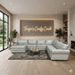 🛋️ Gray Havertys Leather Ushaped Sectional Sofa (Delivery Available!! )