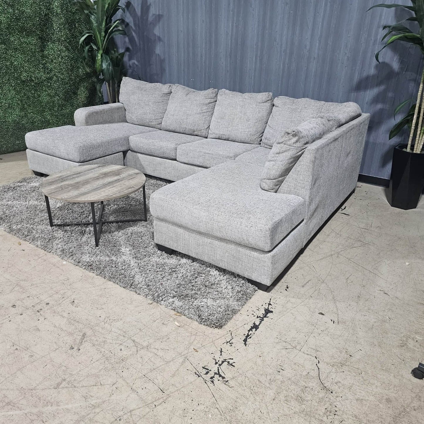 🛋️ Gray Double Chaise Sectional Sofa (Delivery Available!! )