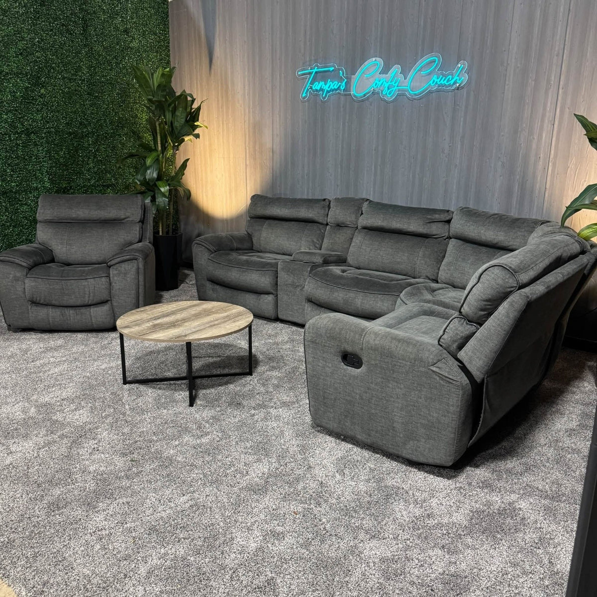 HUGE RECLINING SECTIONAL + RECLINER | GRAY (Delivery Available!! )