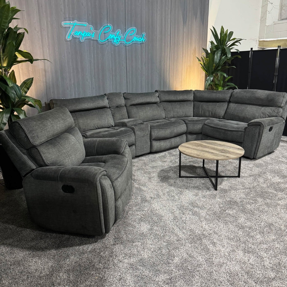 HUGE RECLINING SECTIONAL + RECLINER | GRAY (Delivery Available!! )