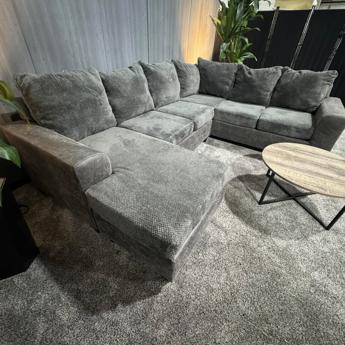 Charcoal Ushaped Sectional Sofa (Delivery Available!! )