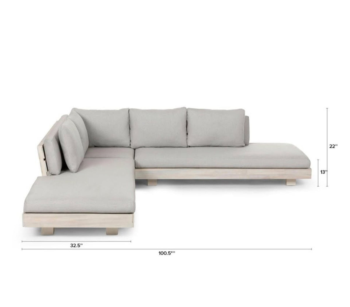 Article Lubek Outdoor Sectional Set + Loveseat | Beach Sand | Brand New in Box