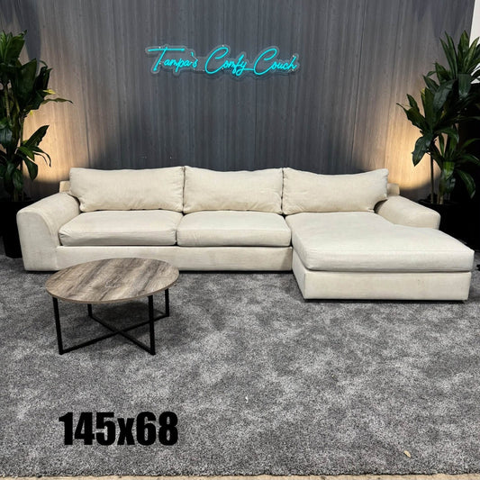 HUGE Cream Sectional Sofa