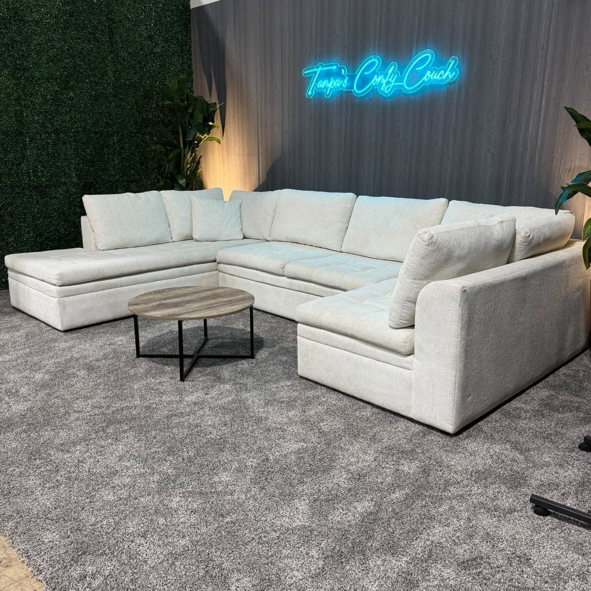 Cindy Crawford Home Sheridan Place 155” U-Shaped Sleeper Sectional | Off-White (Delivery Available!! )