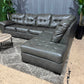 Gray Faux Leather Sectional Sofa (Delivery Available!! )