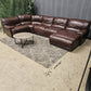 Leather Ushaped Reclining Sectional Sofa (Delivery Available!! )