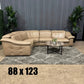 🛋️ Beige Natuzzi Sectional w/1 Recliner (Delivery Available!! )