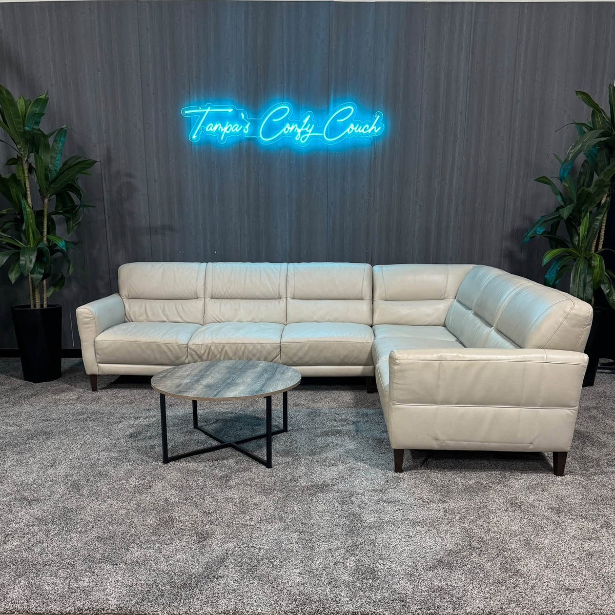 Cream Natuzzi Sectional Sofa (Delivery Available!! )