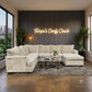 🛋️ Beige Ushaped Sectional Sofa (Delivery Available!! )