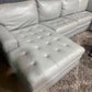 🛋️ Gray Havertys Leather Ushaped Sectional Sofa (Delivery Available!! )